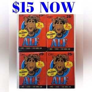 ALF 1987 Topps 4 Sealed Trading Card Wax Packs
